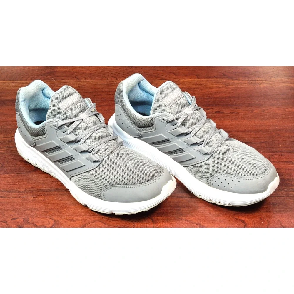 adidas Women's Galaxy 4 Gray White Running Shoes Sneakers Size 10 EE8034